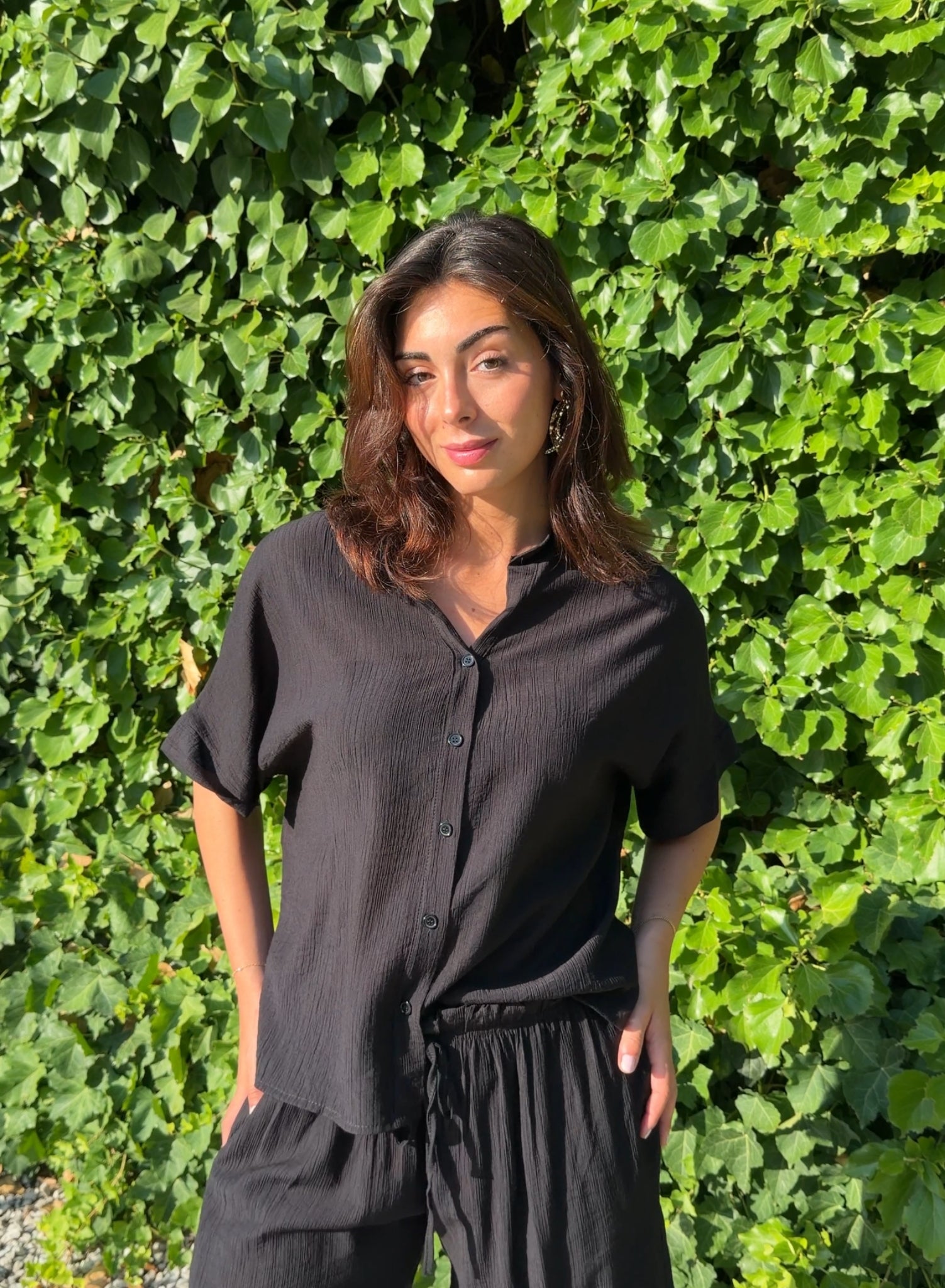 Camisa Formentera negro