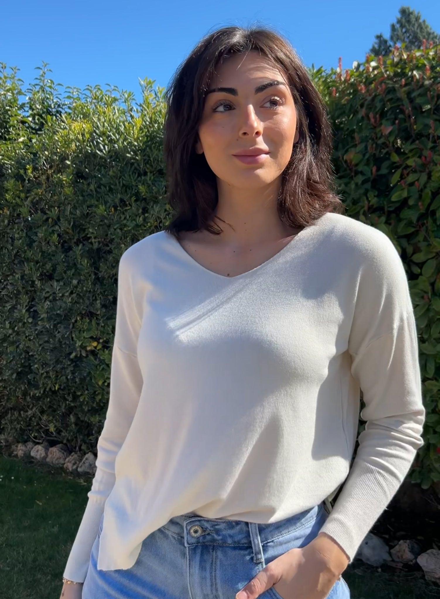 Jersey básico blanco