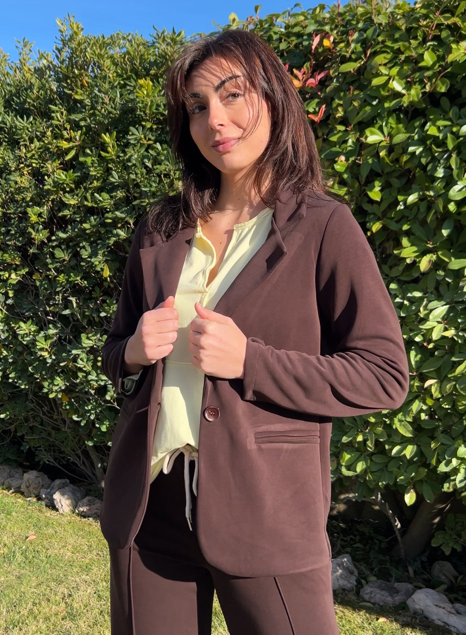 Americana chándal choco