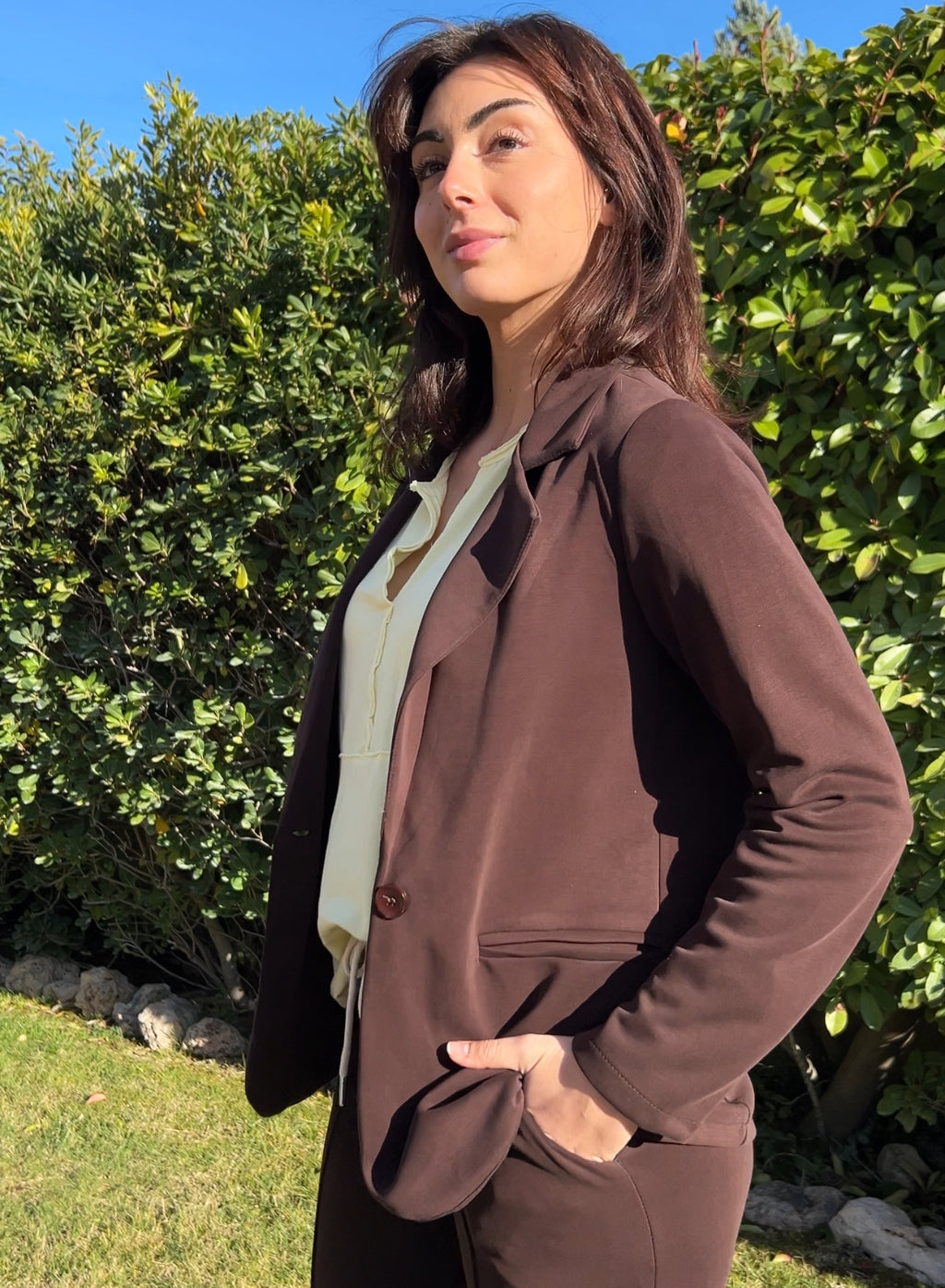 Americana chándal choco