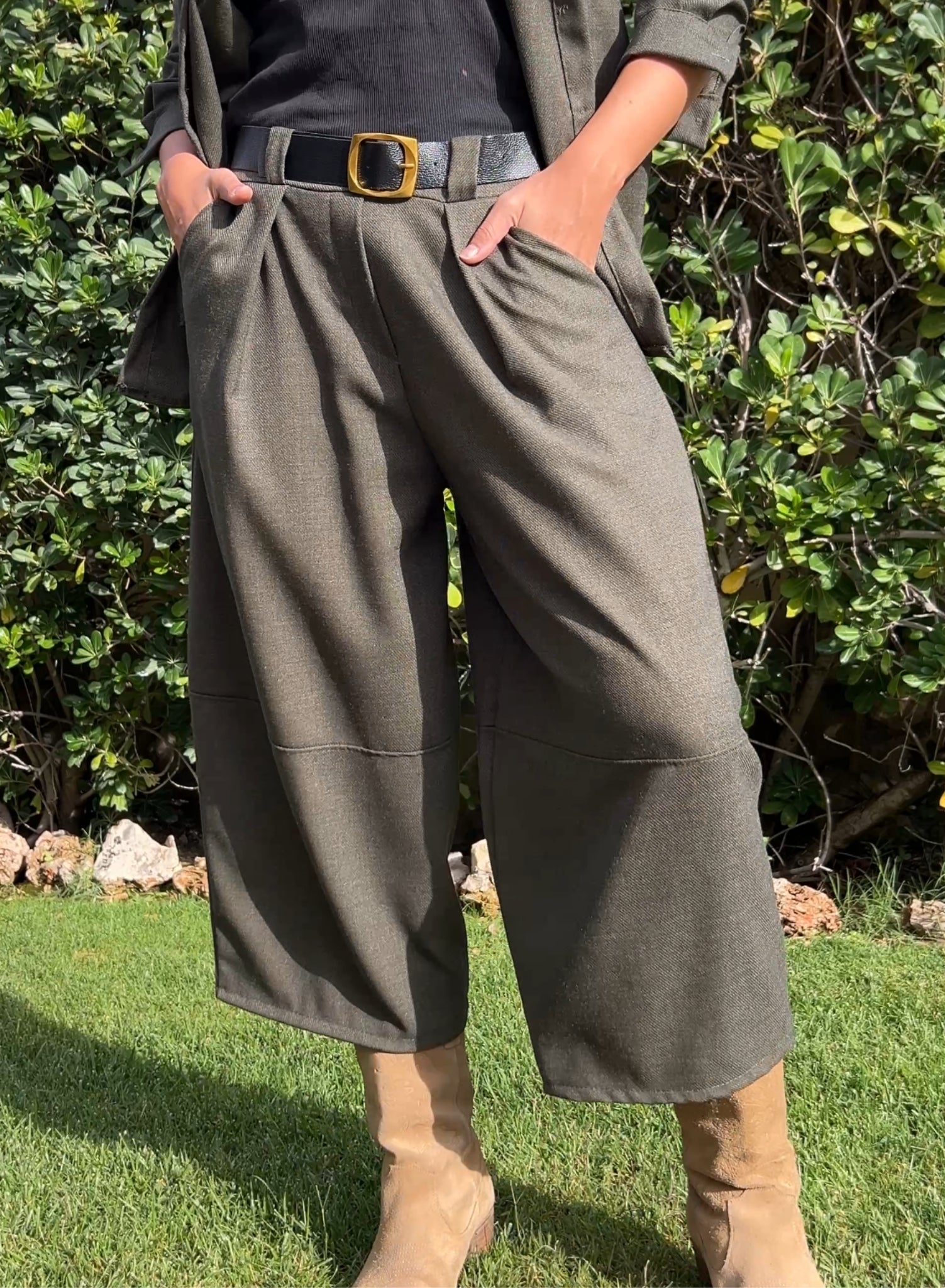 Pantalón globo verde