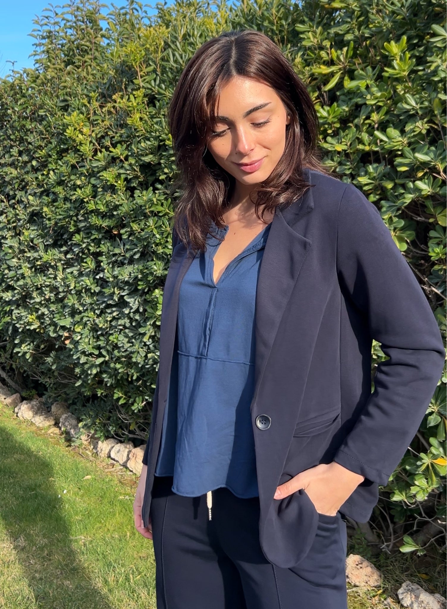 Americana chándal marino