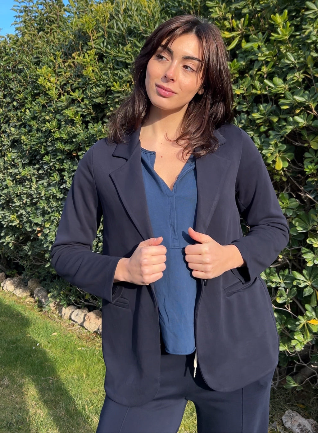 Americana chándal marino