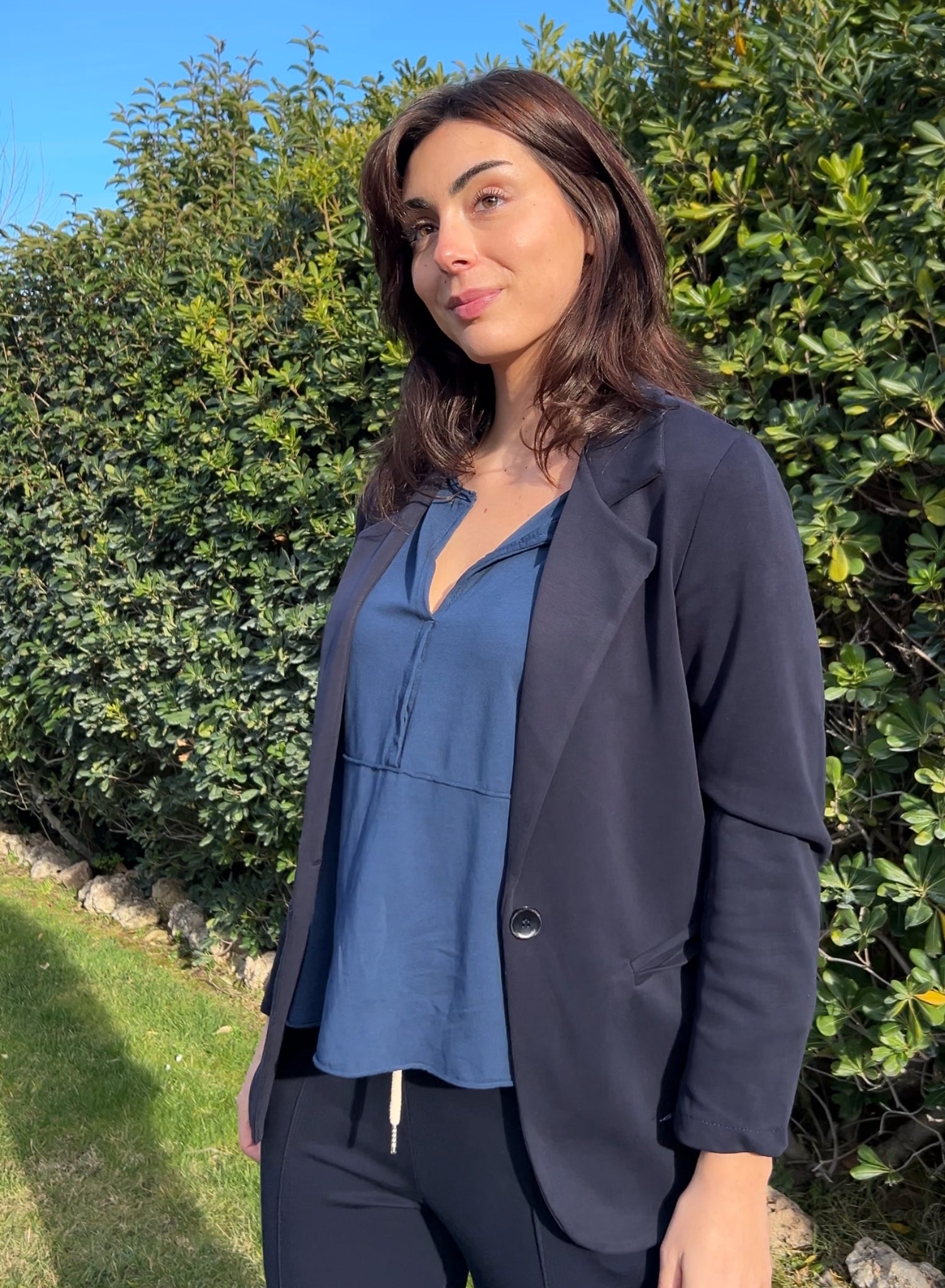 Americana chándal marino