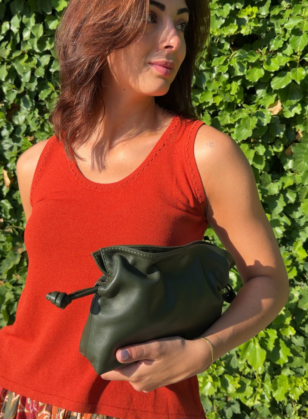 Bolso clutch piel