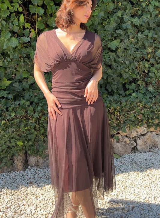 Sofia chocolate dress