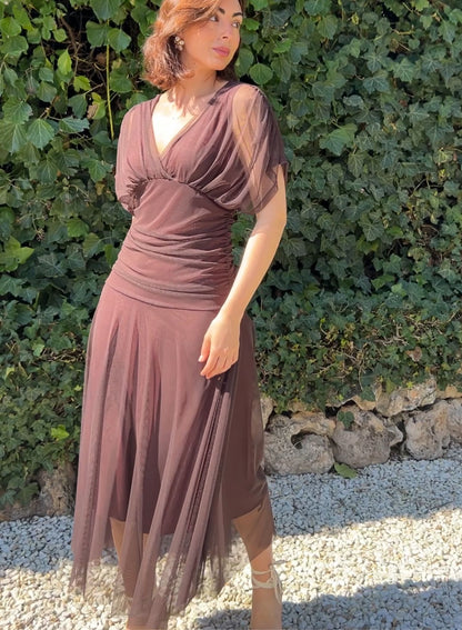 Sofia chocolate dress