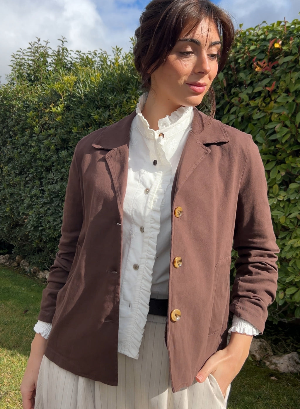 Americana algodón choco