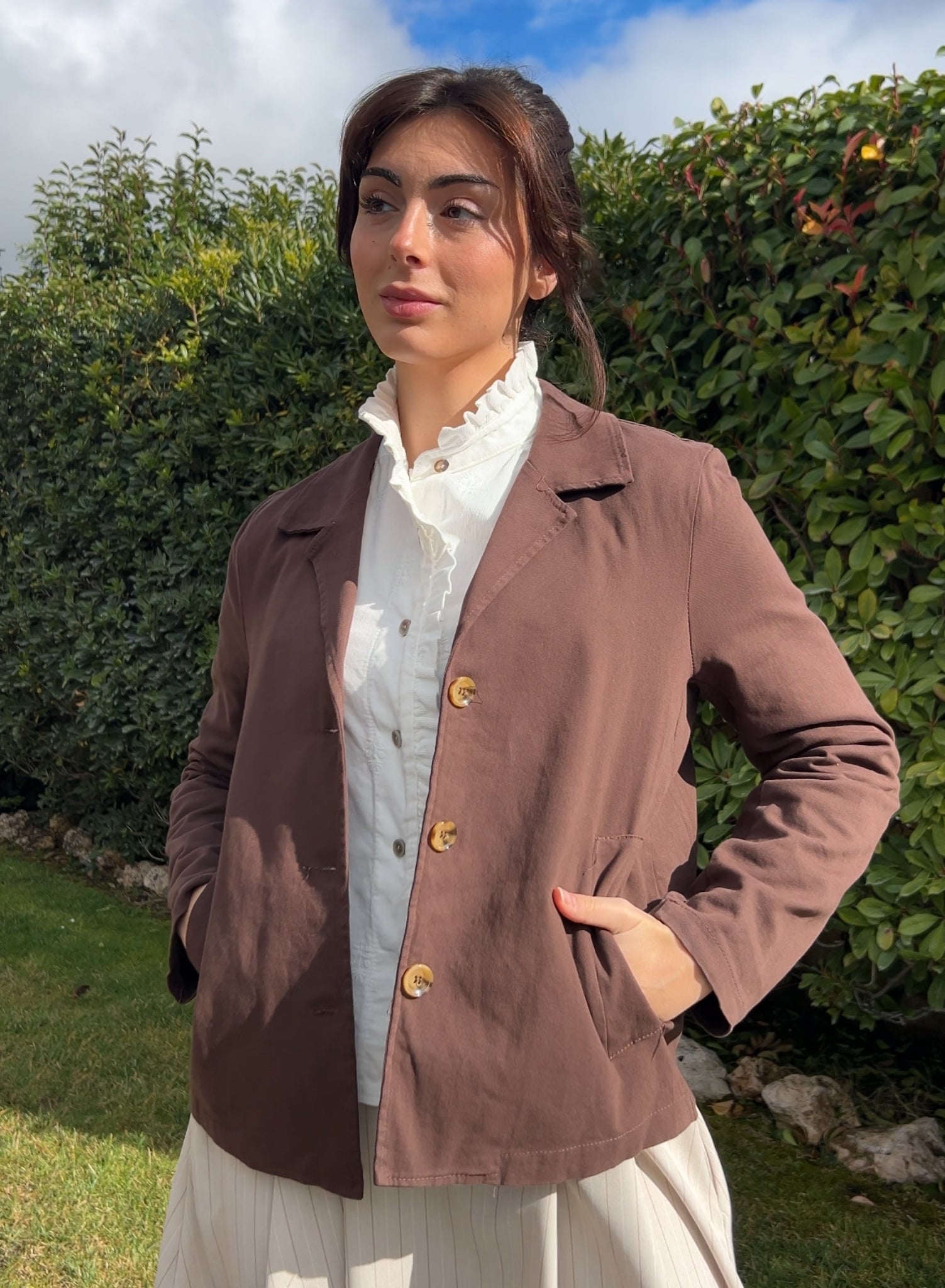 Americana algodón choco