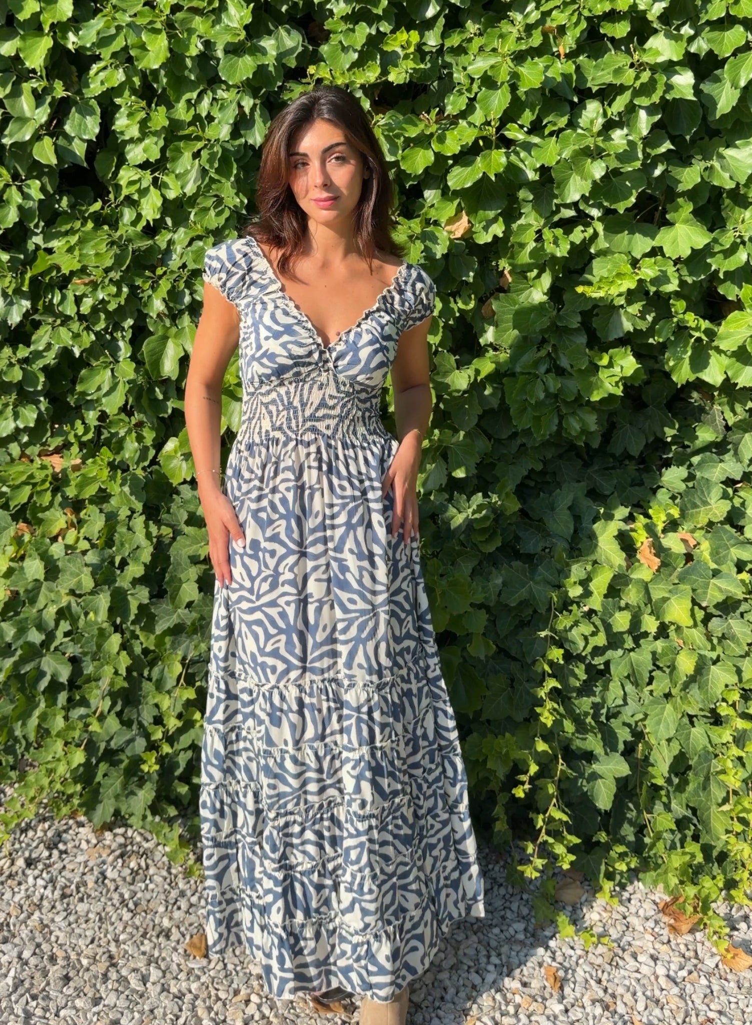Vestido aguas azul