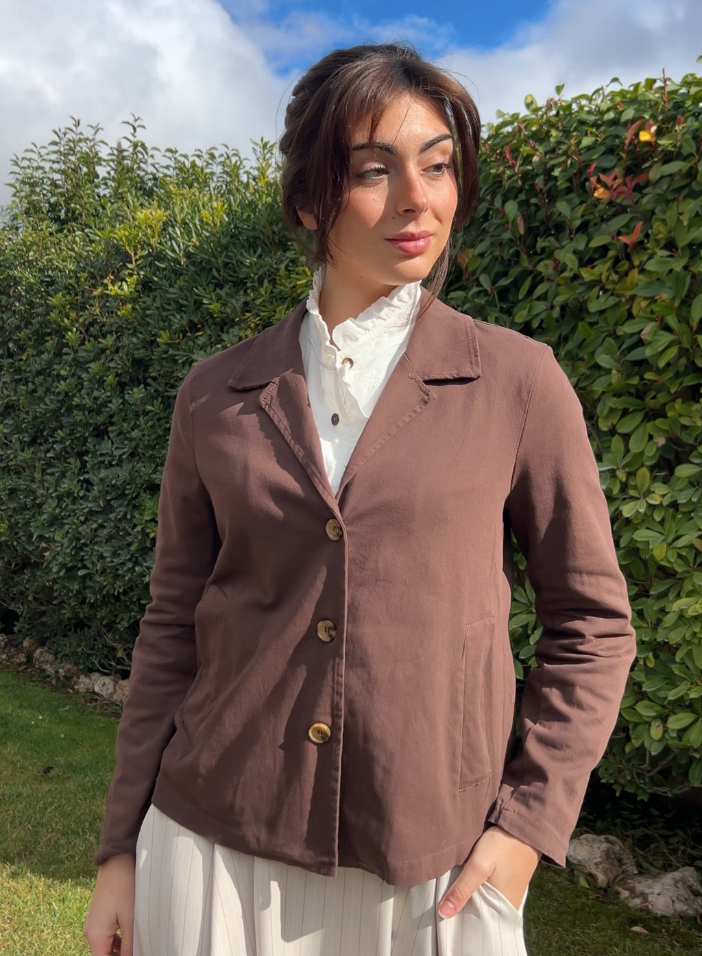 Americana algodón choco