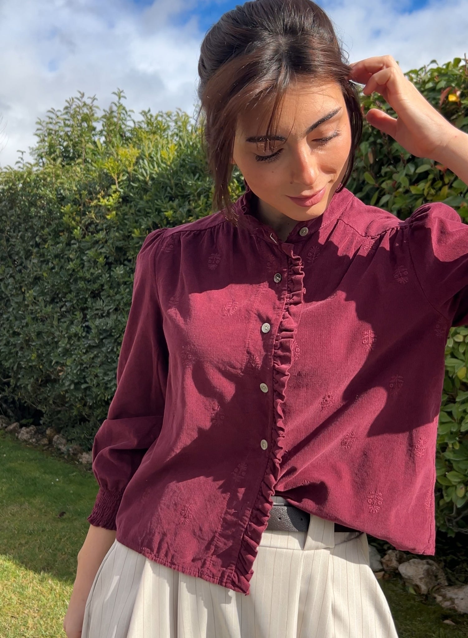 Camisa micropana buganvilla