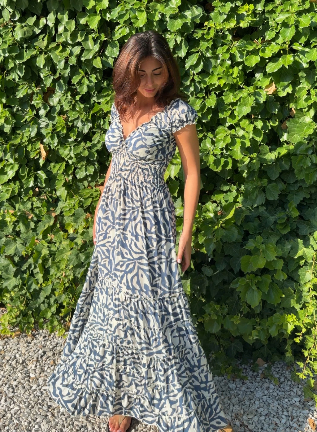 Vestido aguas azul