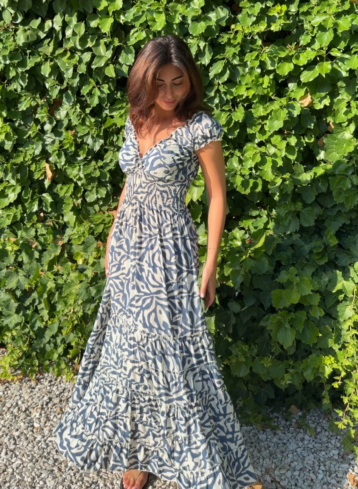 Vestido aguas azul