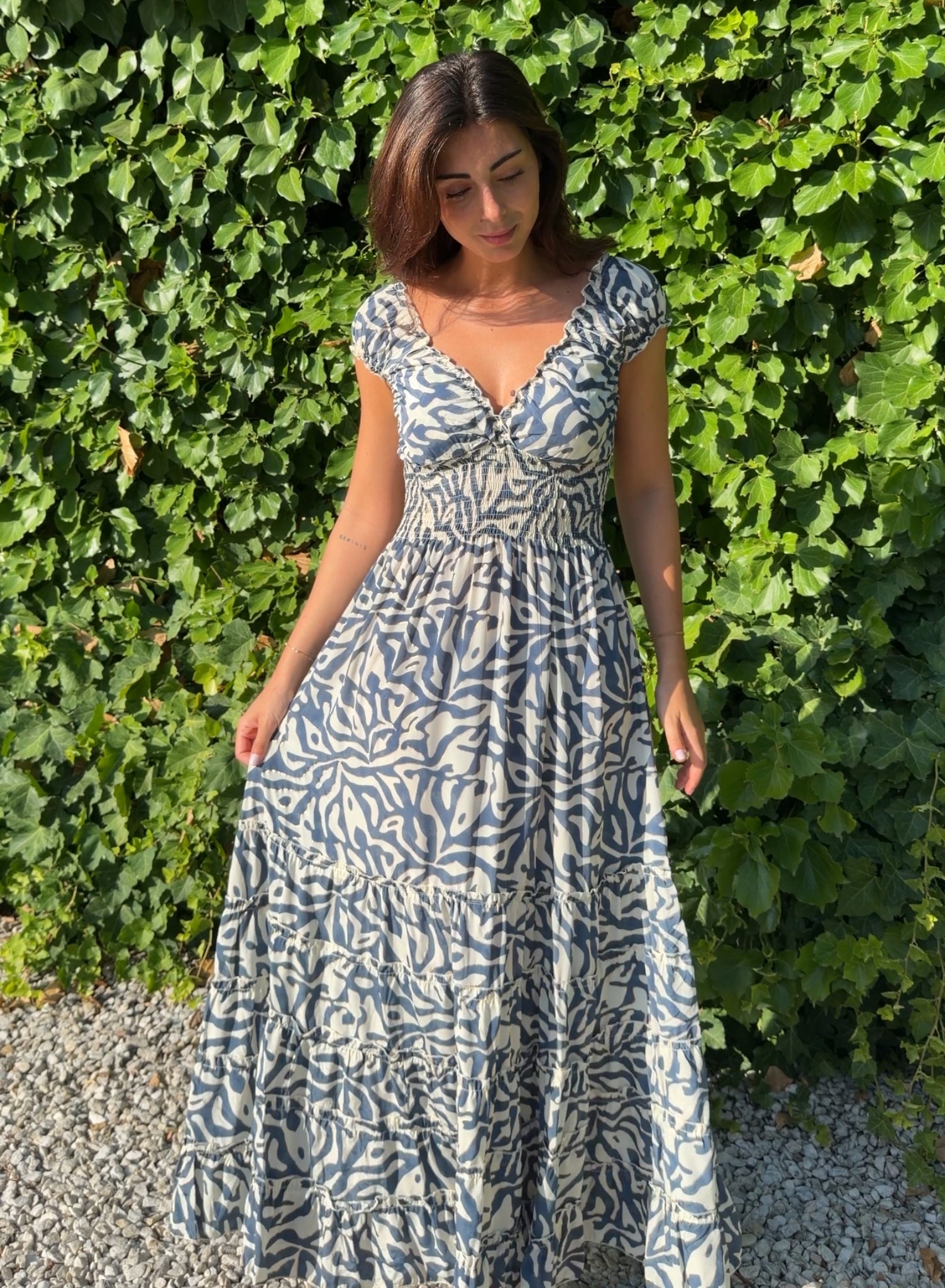 Vestido aguas azul
