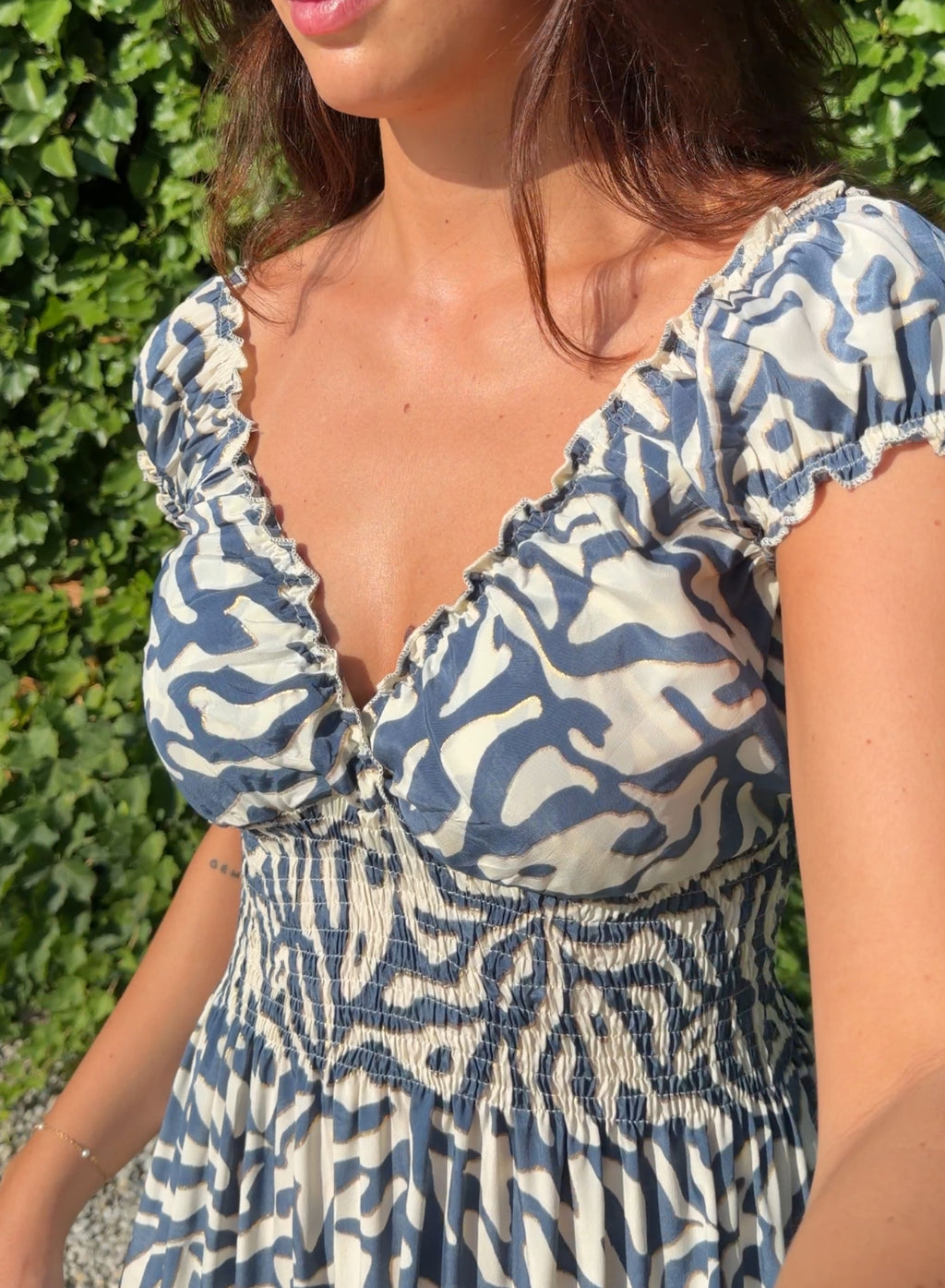 Vestido aguas azul