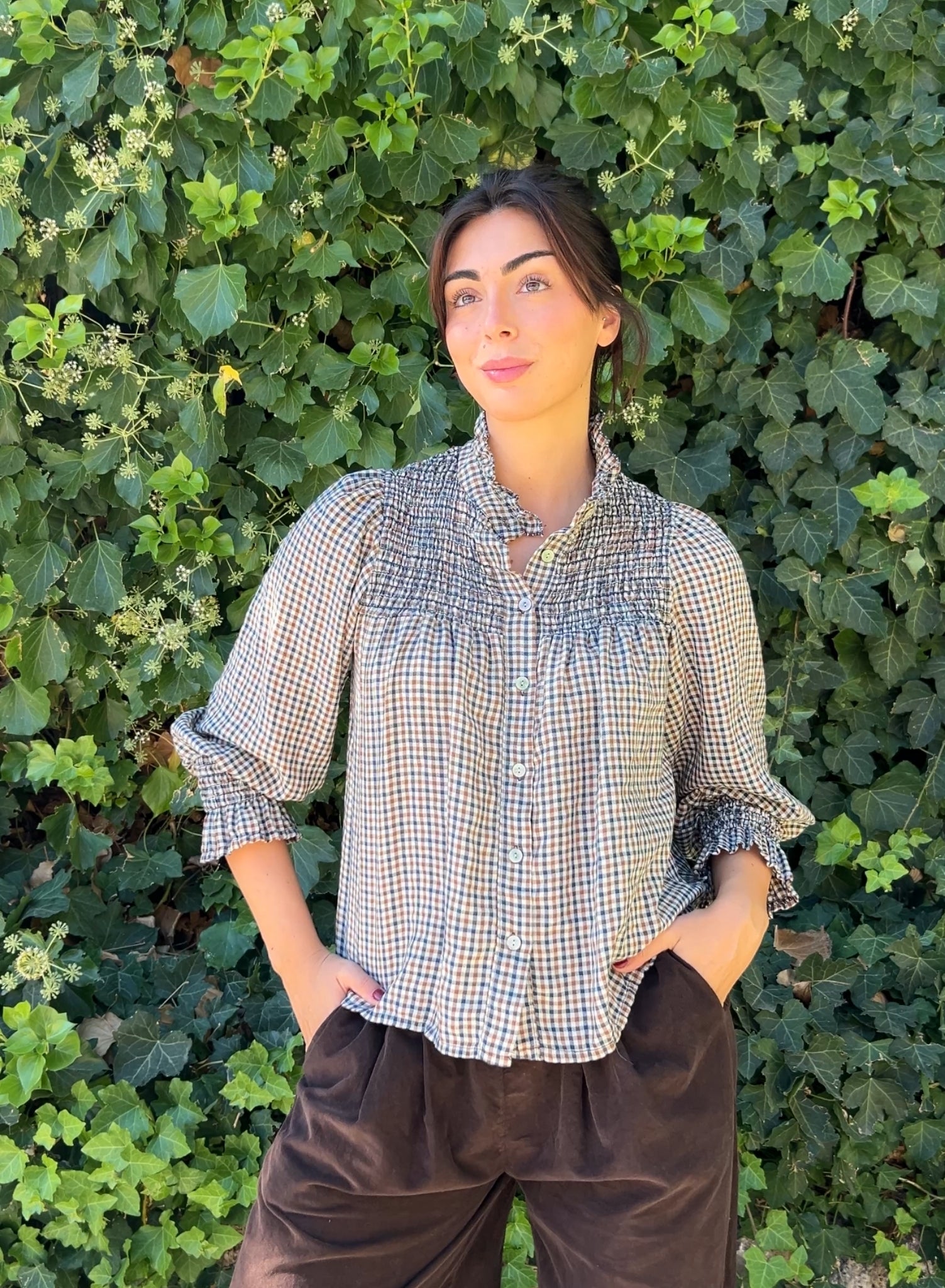 Camisa cuadros azul