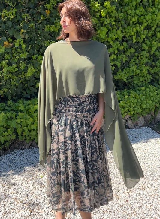 Claudia green cape