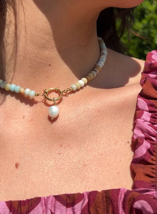 Collar piedras charm