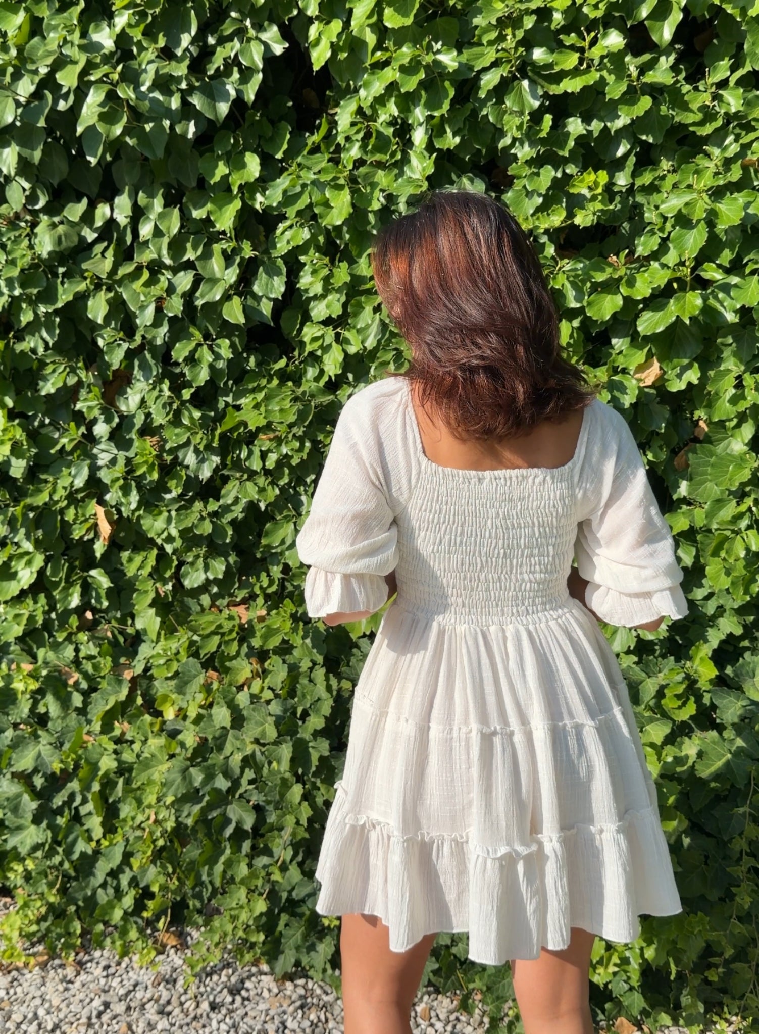 Vestido indio corto blanco