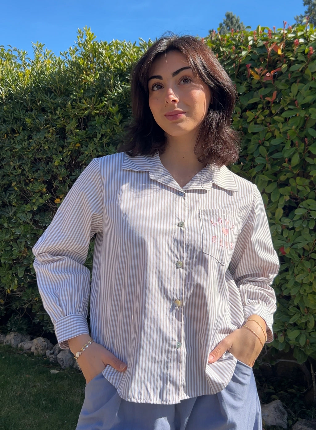Camisa Love camel