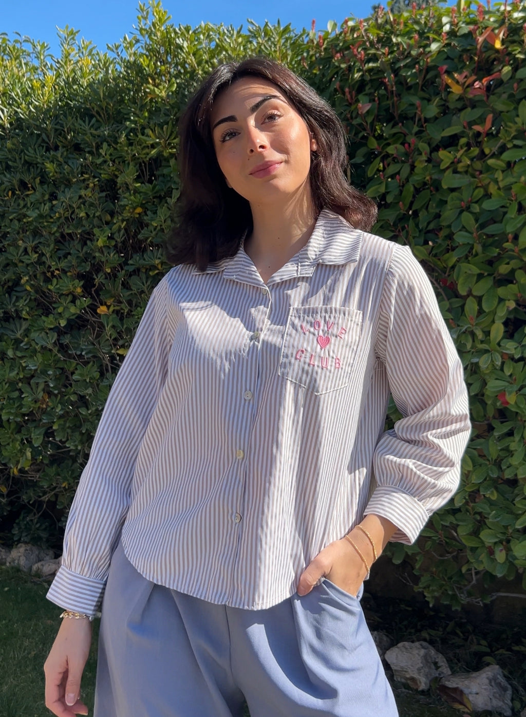 Camisa Love camel