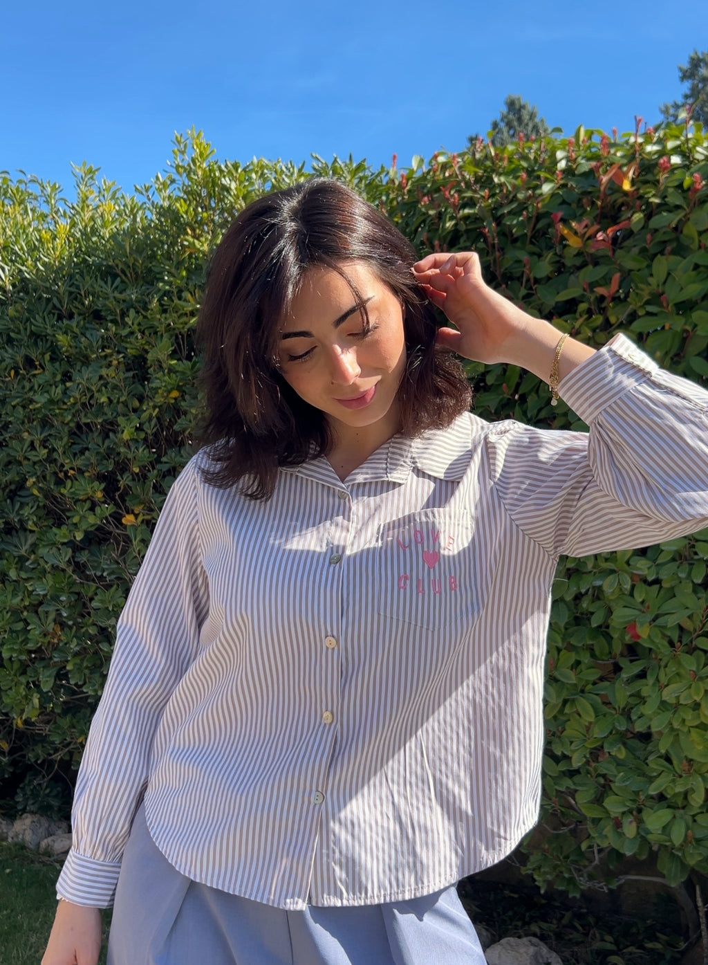 Camisa Love camel