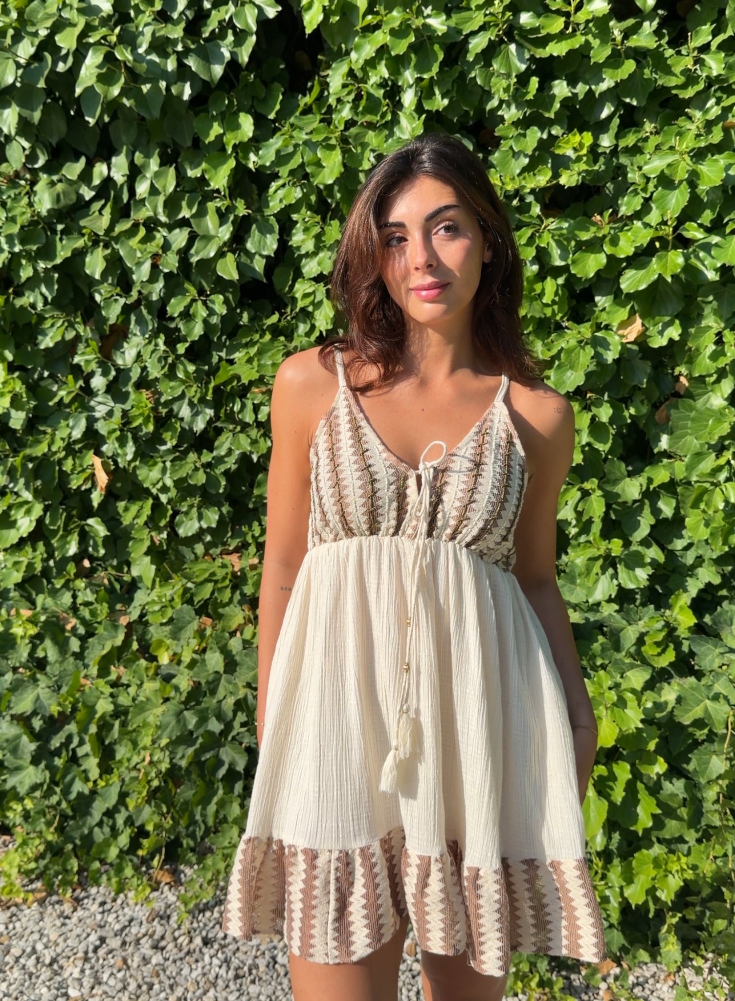 Vestido étnico corto