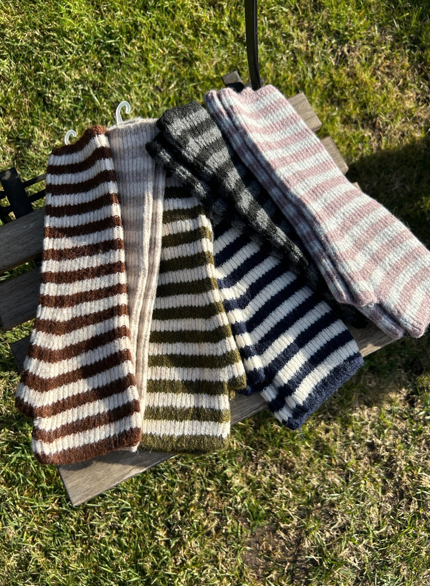 Mitones largos rayas