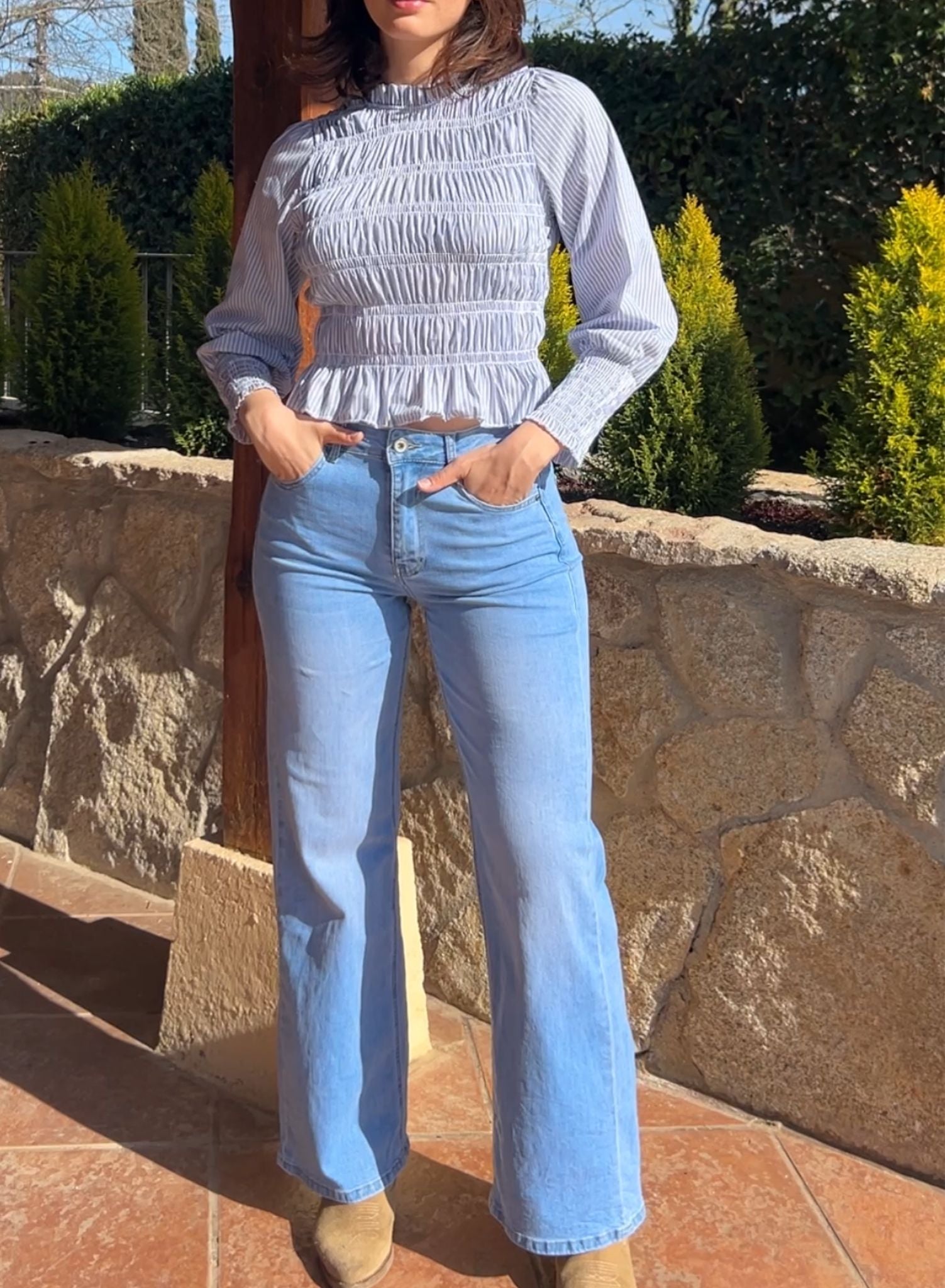 Straight stretch jeans