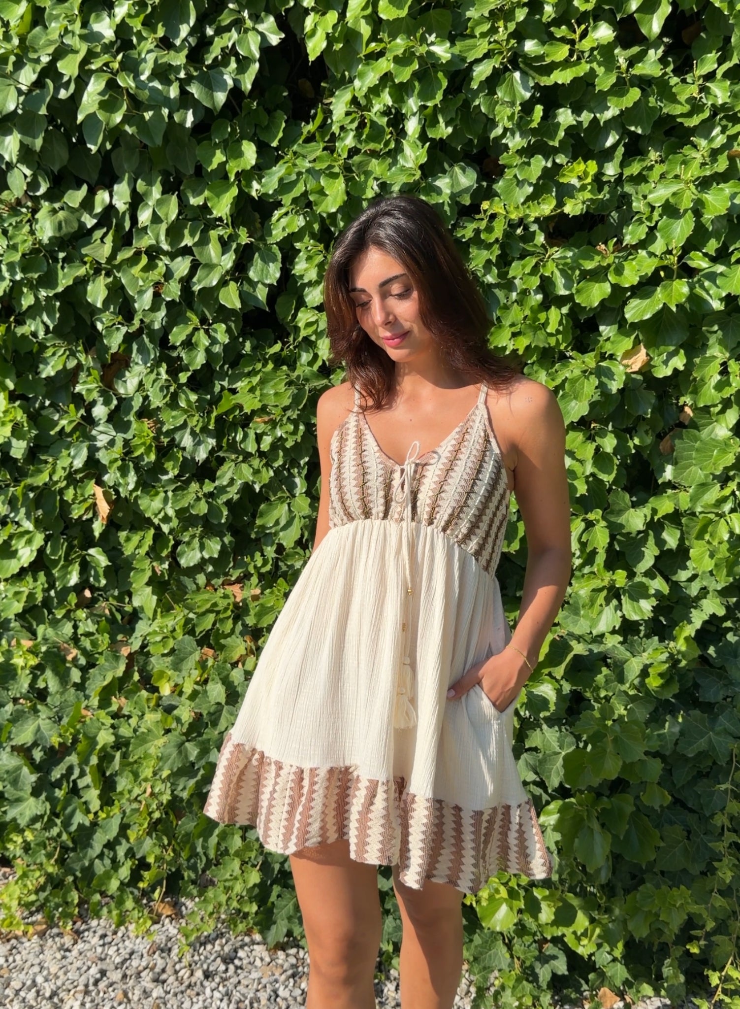Vestido étnico corto