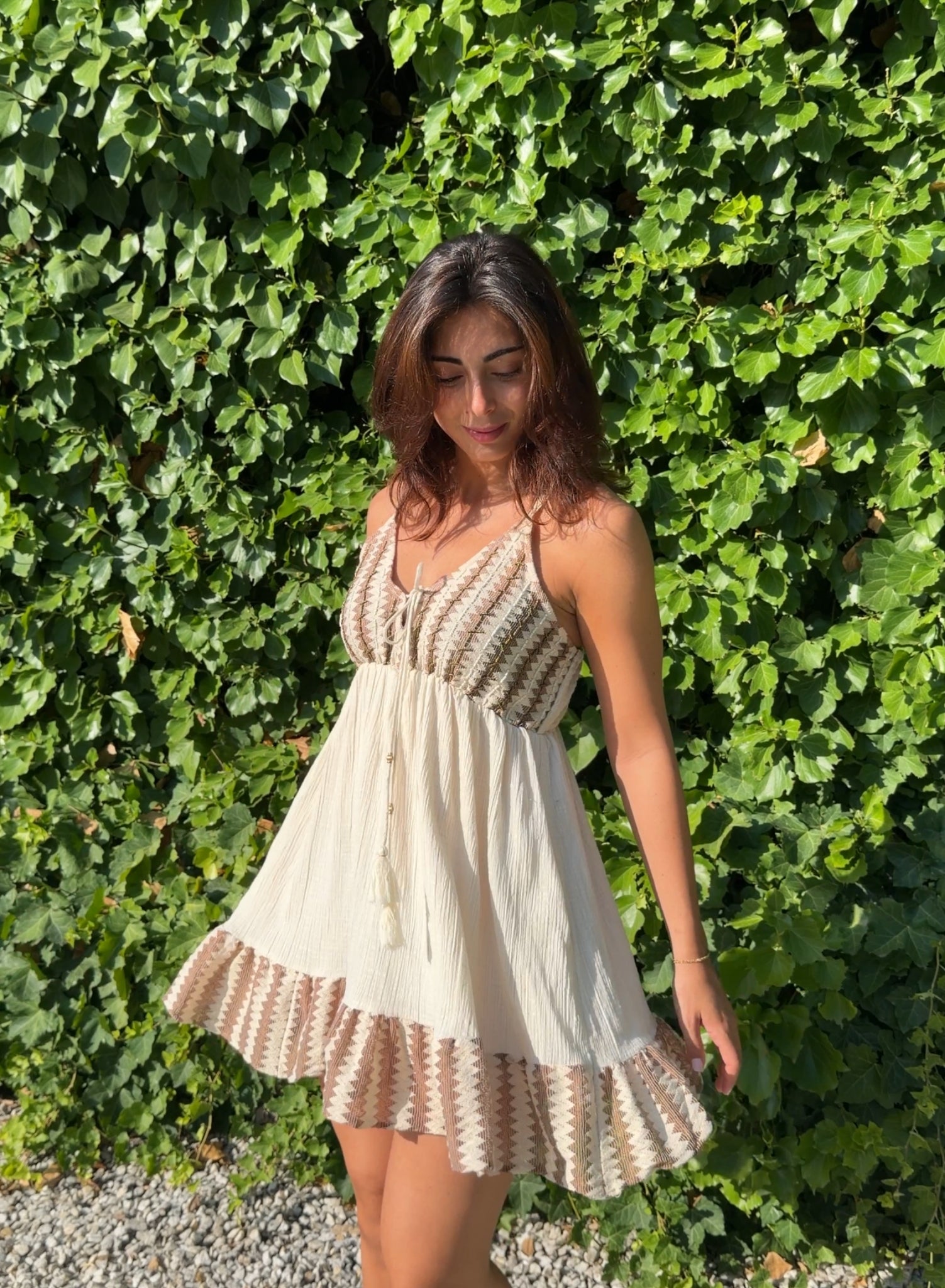 Vestido étnico corto