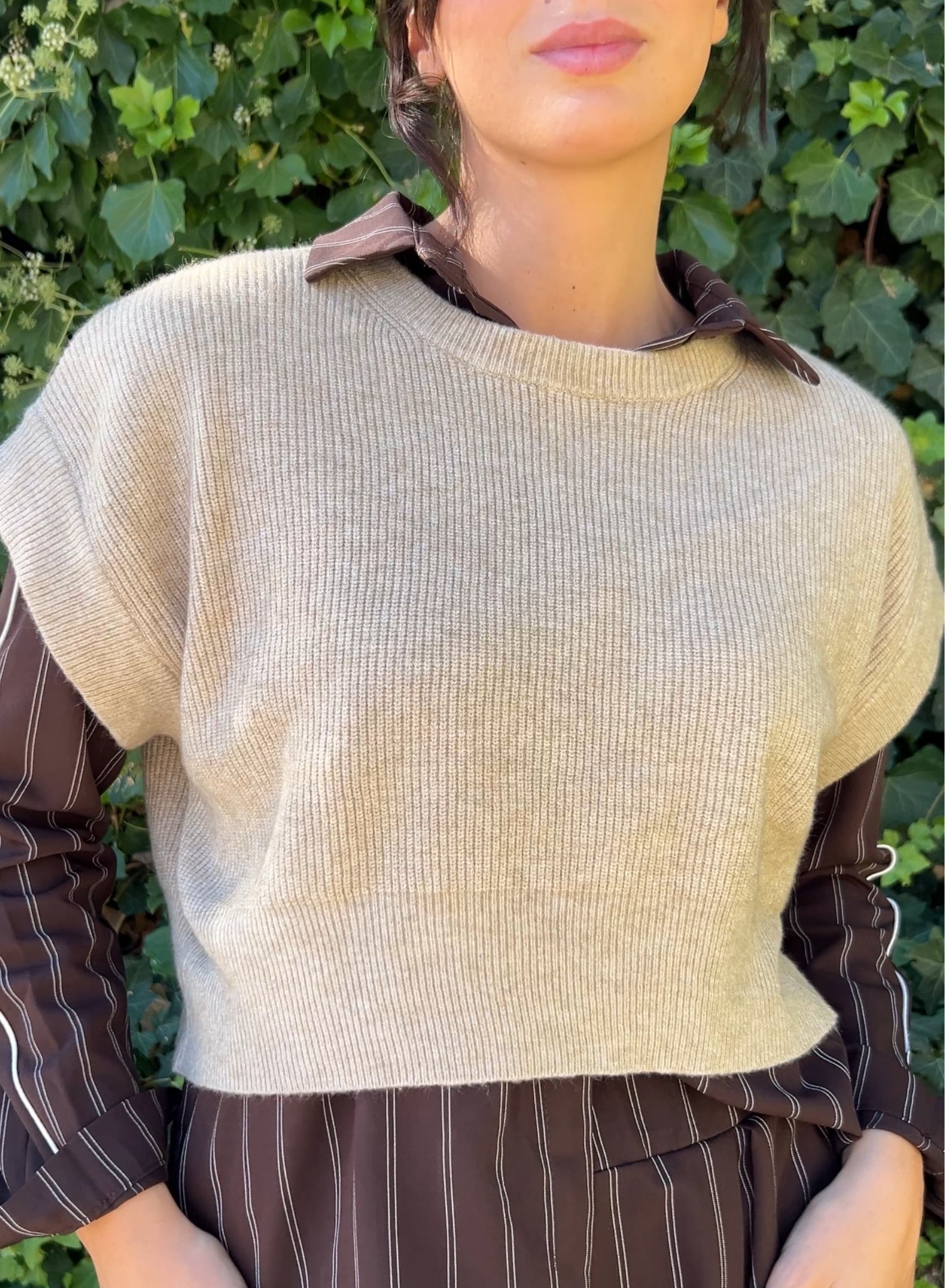 Jersey corto beige