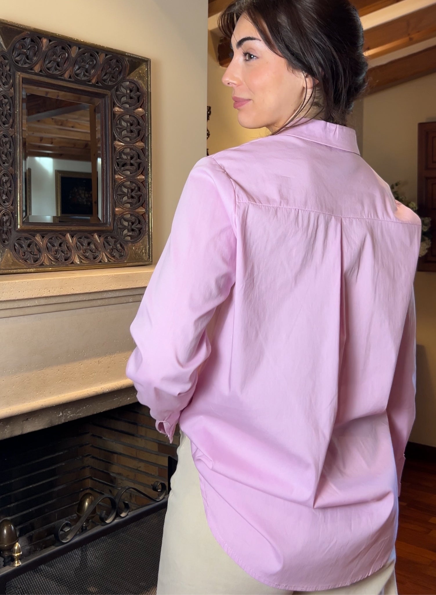 Camisa básica rosa