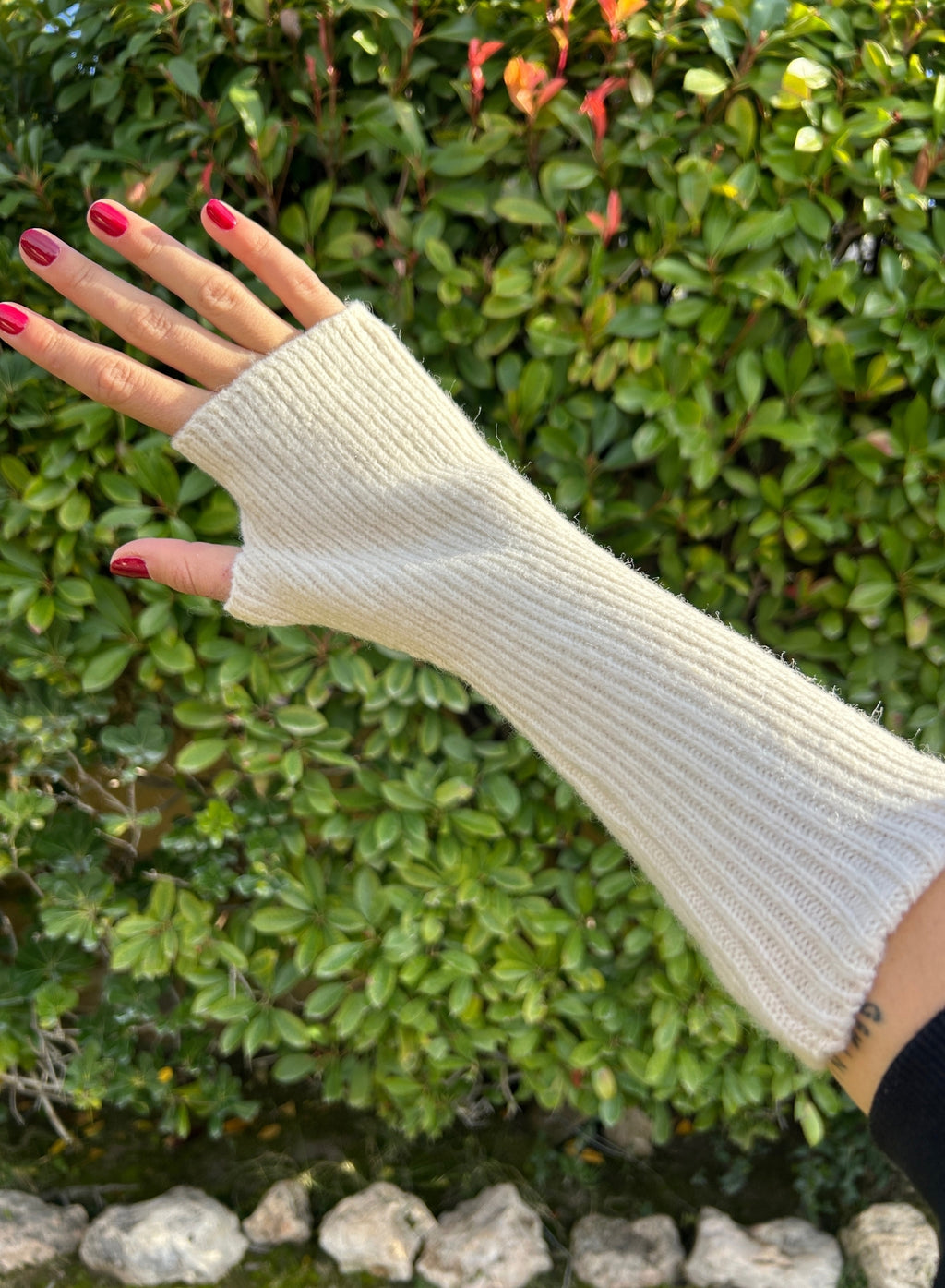 Mitones largos lisos
