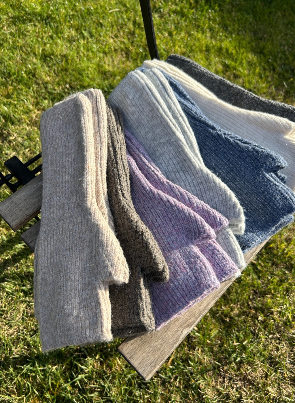 Mitones largos lisos