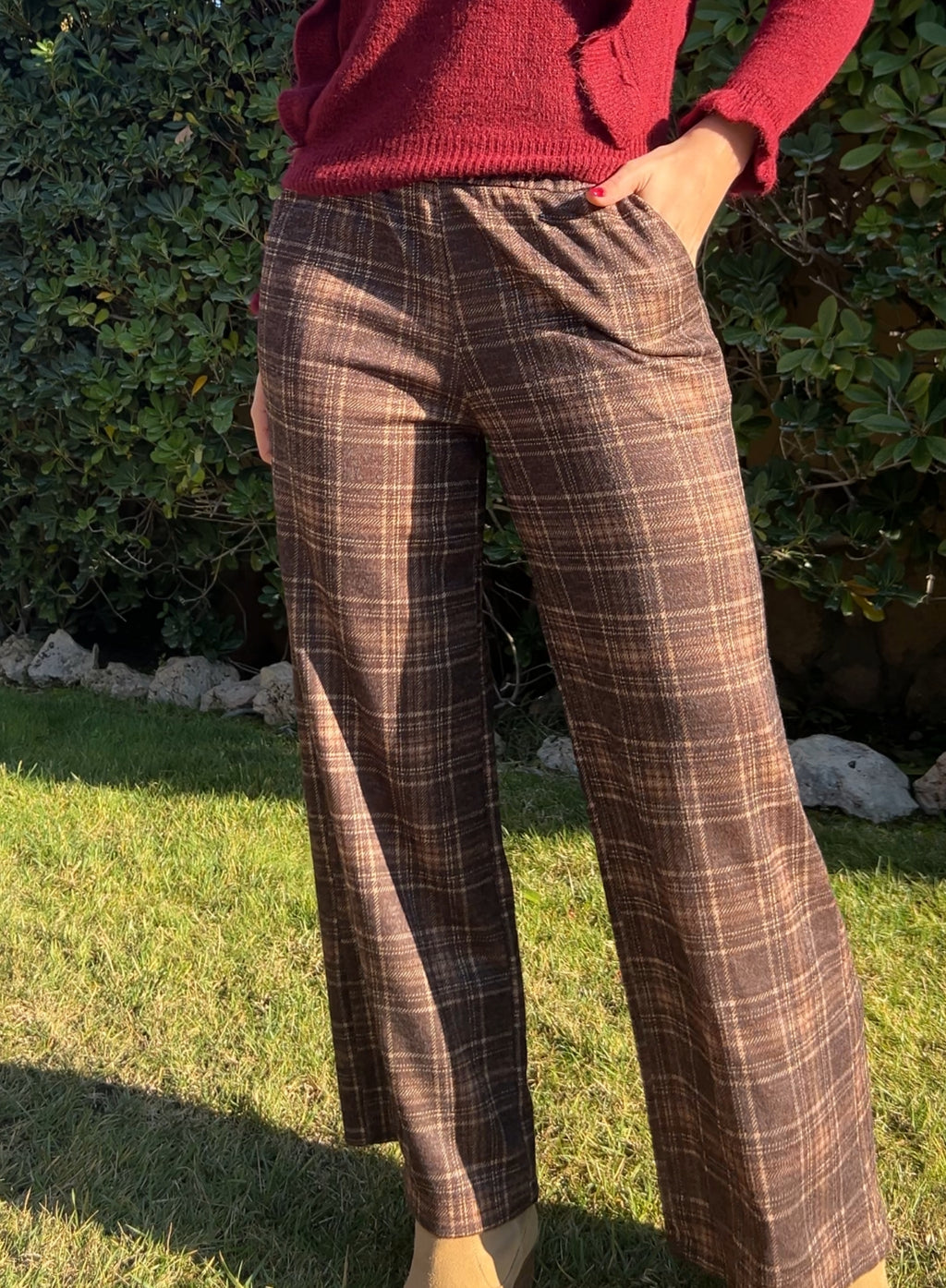 Pantalón cuadros bolsillo