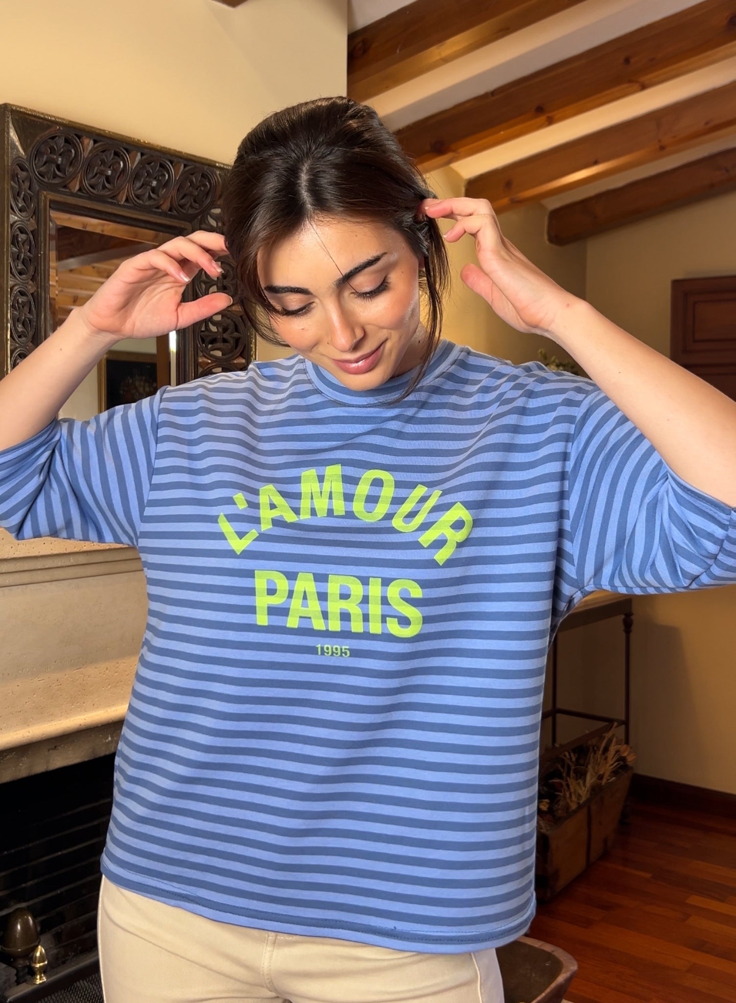Camiseta/sudadera París azul