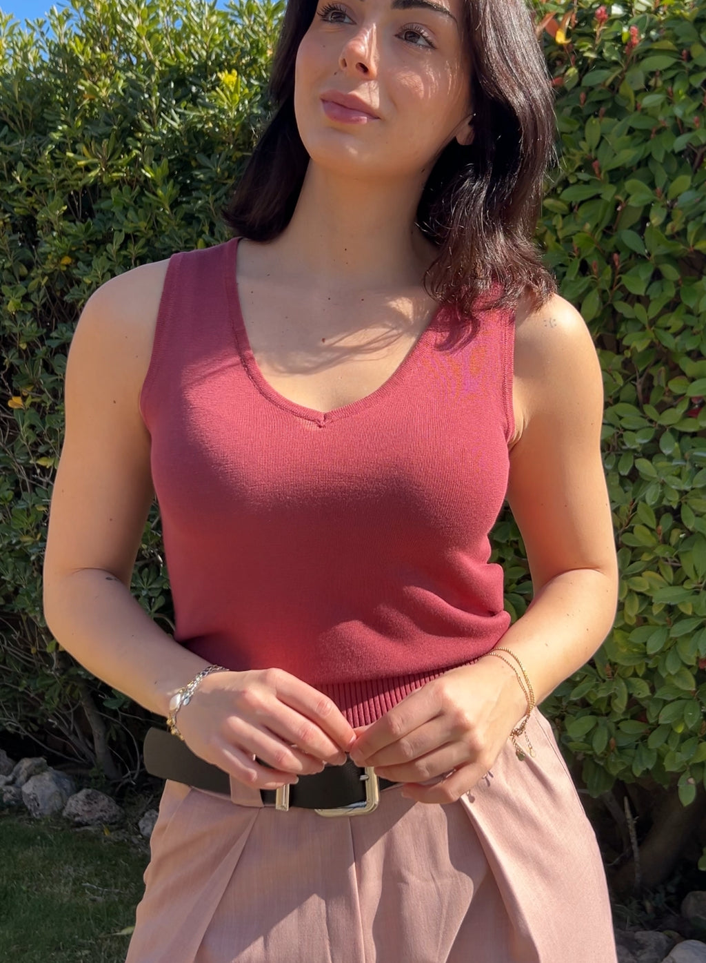 Top pico terractoa-rosa