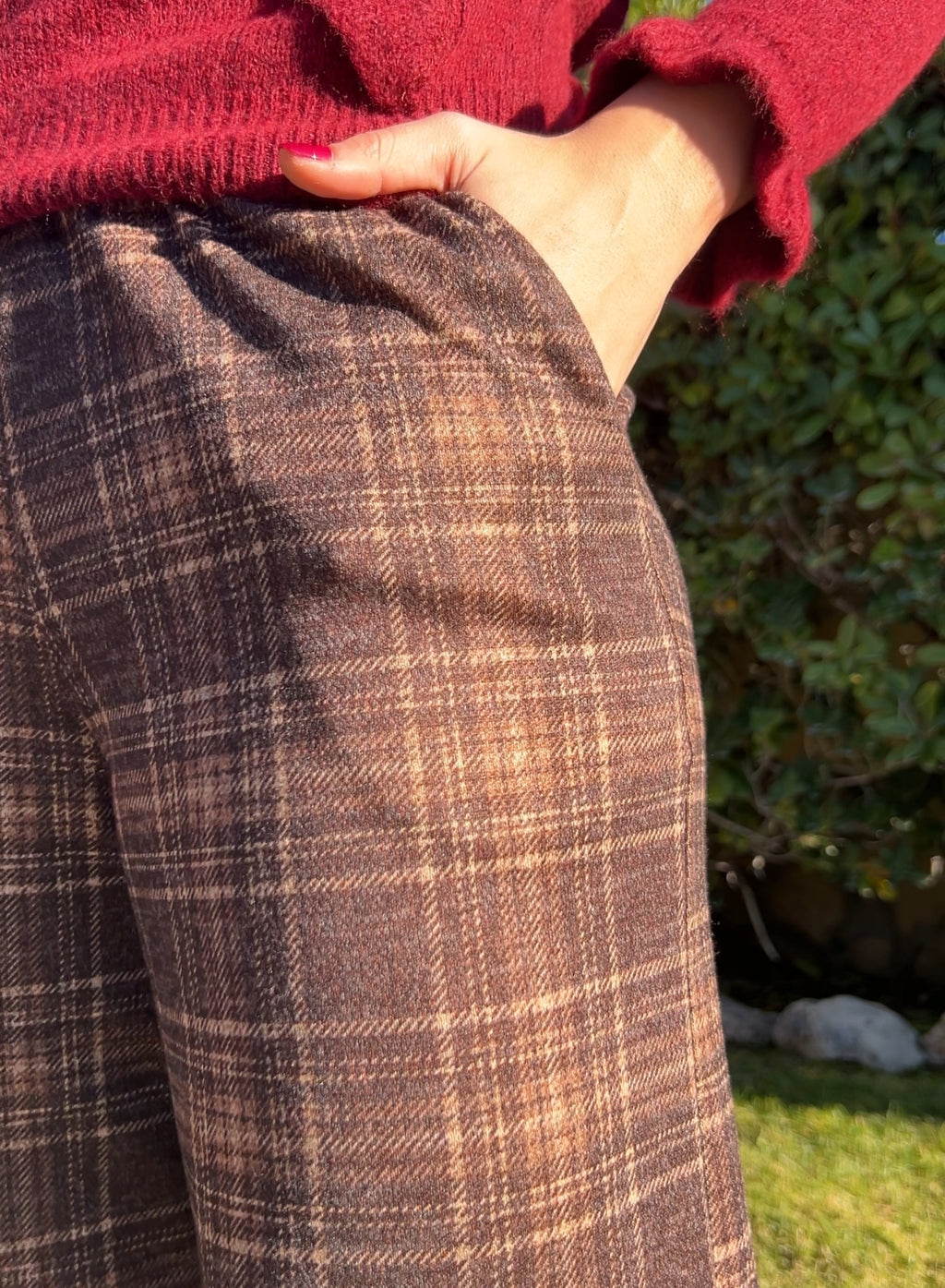 Pantalón cuadros bolsillo