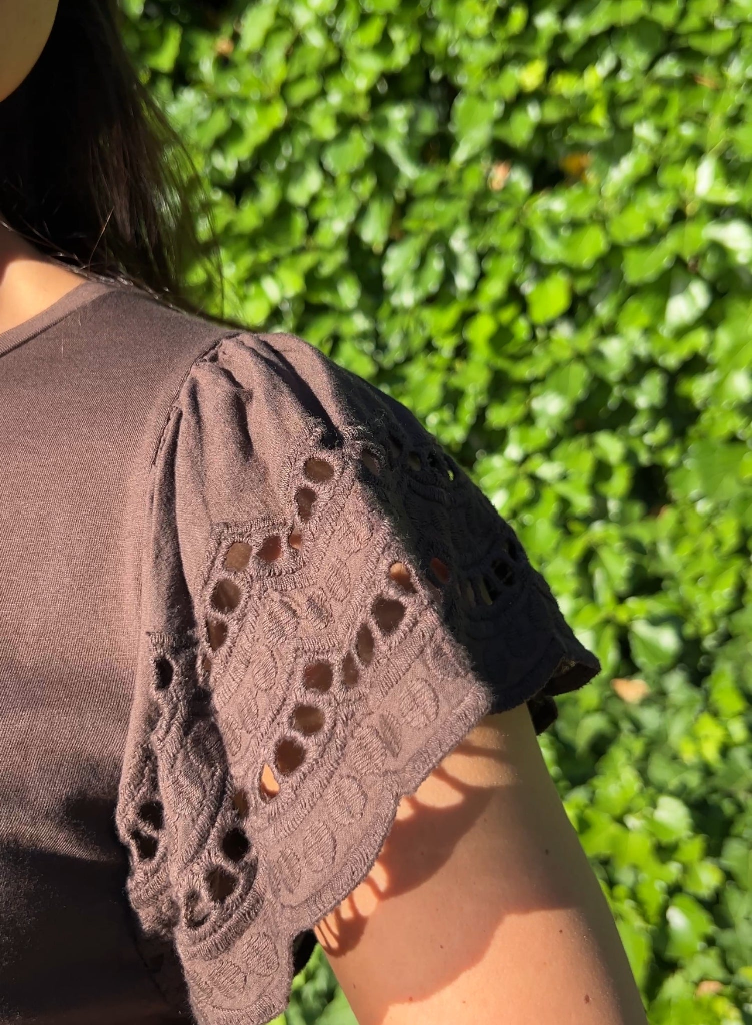 Camiseta encaje choco