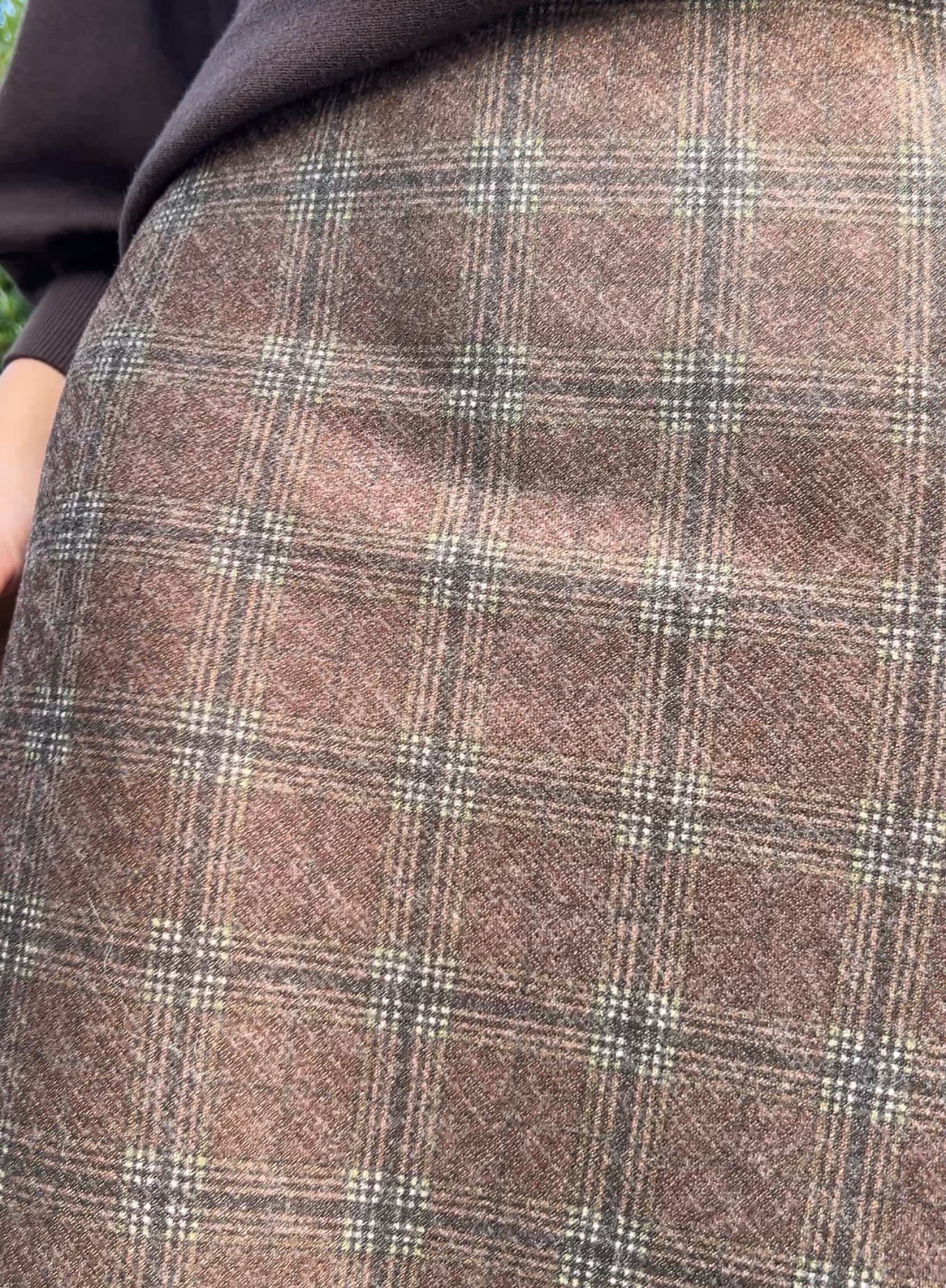 Falda cuadros marrón