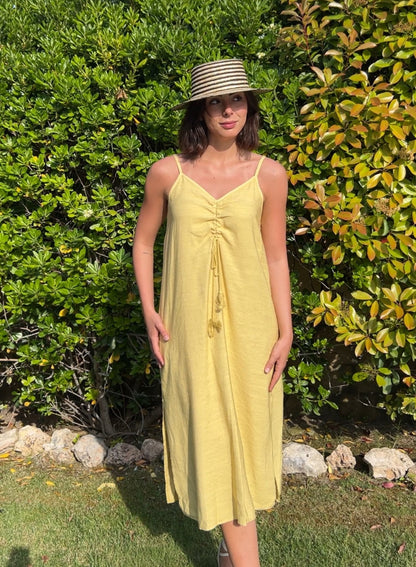 Vestido lazo amarillo