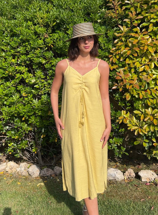Vestido lazo amarillo