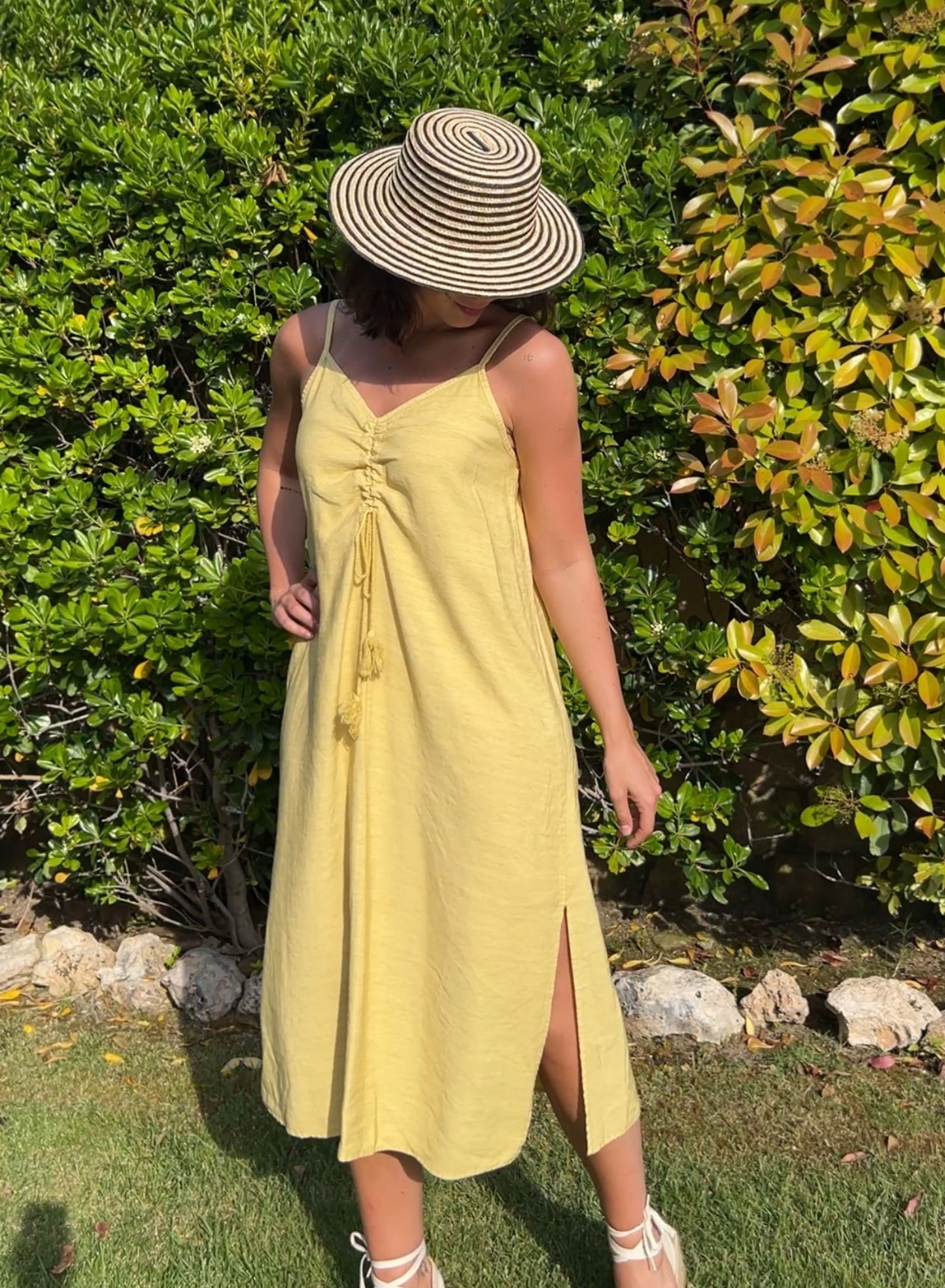 Vestido lazo amarillo