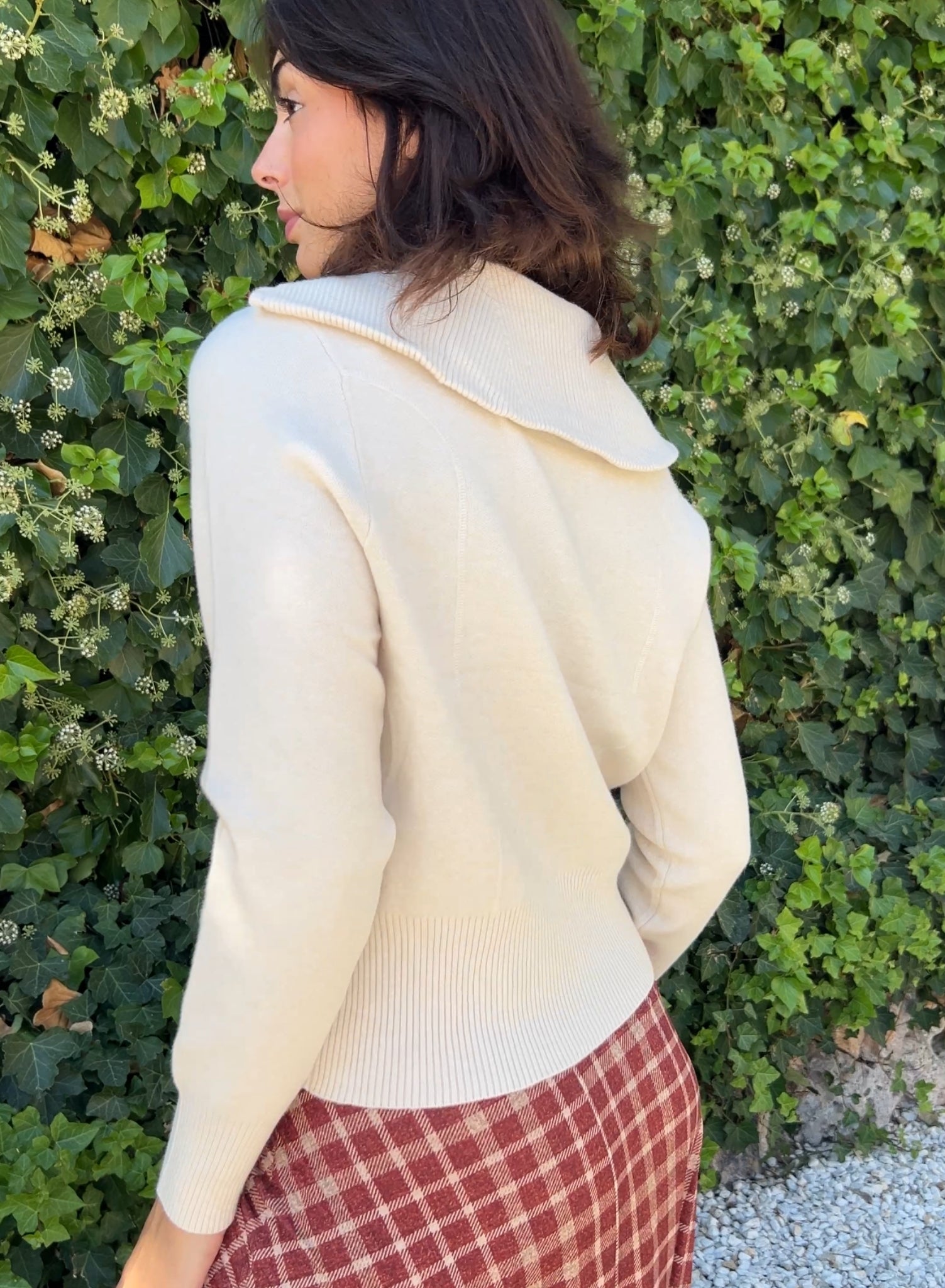 Chaqueta cremallera crudo
