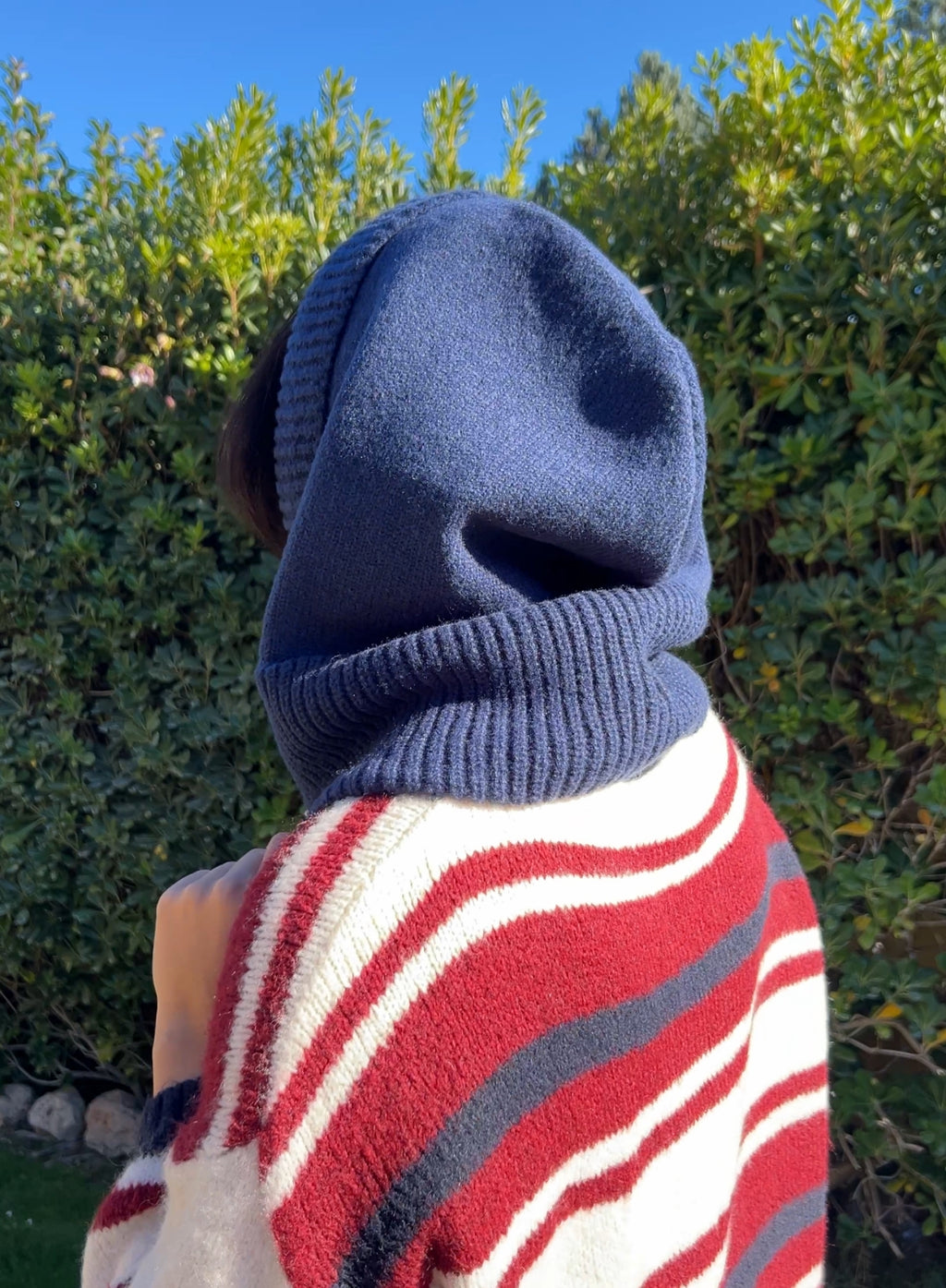 Balaclava cremallera marino