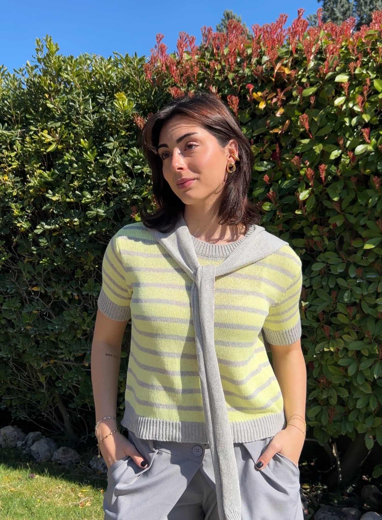 Jersey amarillo con bandó