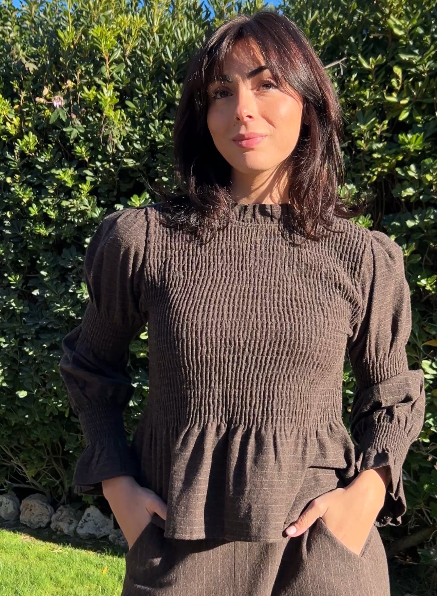 Camisa Oxford marrón