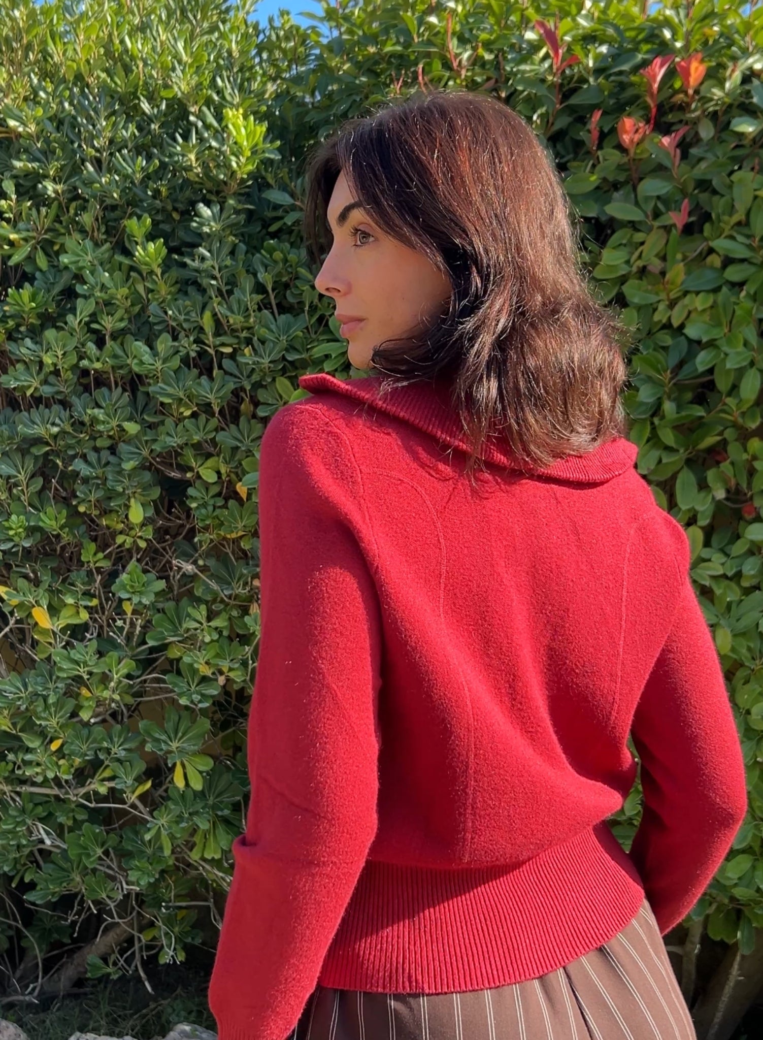 Chaqueta cremallera roja